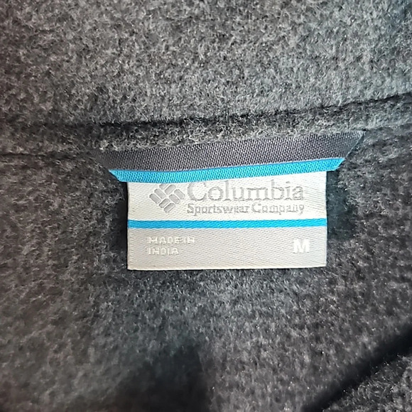 Men's Columbia Ultra Soft Fleece Zipper Jackets Gray/ black Size Medium - Picture 3 of 10